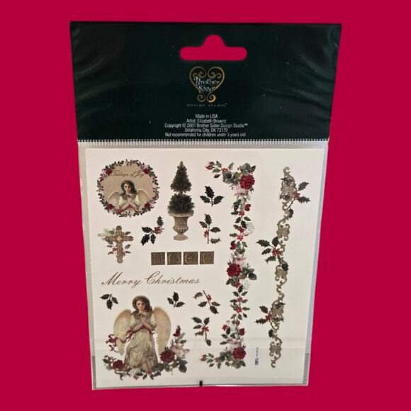 Sealed Frances Meyer VTG Christmas Stickers Stockings w/Toys and Tidings of Joy - Picture 7 of 7